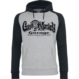 Gas Monkey Garage Logo Mikina s kapucí cerná/šedá