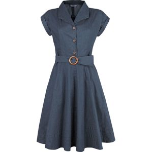 Banned Retro Šaty s rozšírenou suknou Spot Perfection Šaty námořnická modrá