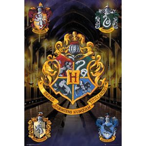Harry Potter Crests plakát vícebarevný