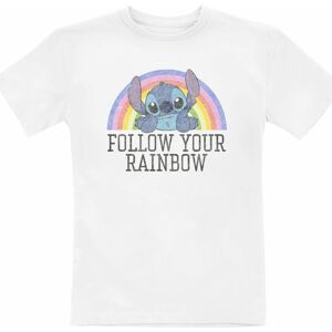Lilo & Stitch Kids - Rainbow detské tricko bílá