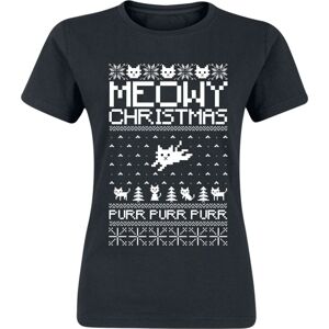 Tierisch Meowy Christmas - Purr Purr Purr Dámské tričko černá