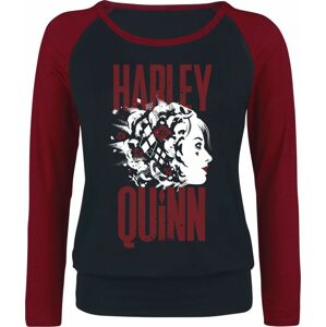 Suicide Squad 2 - Harley Quinn Dámské tričko s dlouhými rukávy cerná/cervená