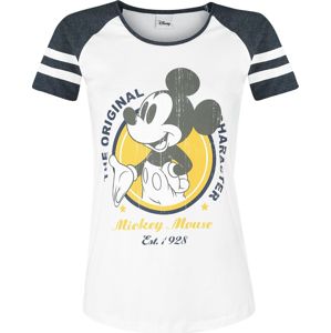 Mickey & Minnie Mouse The Original dívcí tricko bílá/tmavěšedá melírovaná