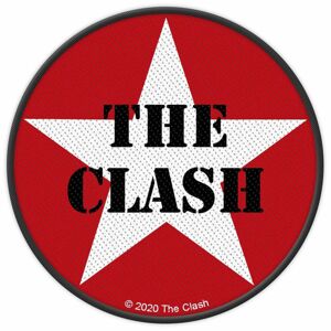 The Clash Military Logo nášivka cervená/cerná/bílá