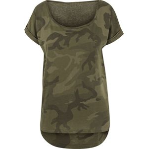 Black Premium by EMP Dámské kamufláž tričko s tvarovanou zadní části dívcí tricko lesní maskáčová