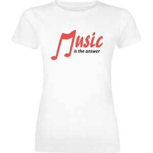 Sprüche Music Is The Answer Dámské tričko bílá