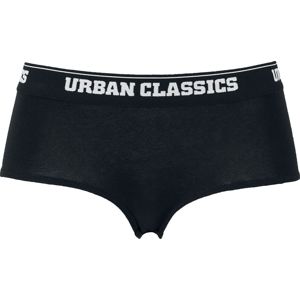 Urban Classics Ladies Logo Panty Double-Pack Sada kalhotek černá