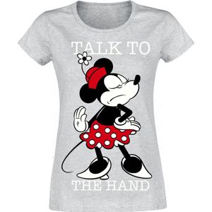 Minnie Maus Talk to the hand Dámské tričko smíšená svetle šedá
