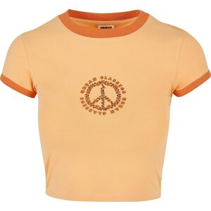 Urban Classics Dámské strečové žerzejové tričko krátkého střihu Dámské tričko oranžová
