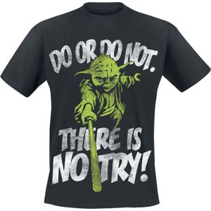 Star Wars Yoda - There Is No Try tricko černá