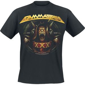 Gamma Ray 30 Years Golden Logo Tričko černá