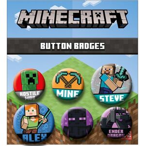 Minecraft Badge Pack Mix x4 Odznak vícebarevný
