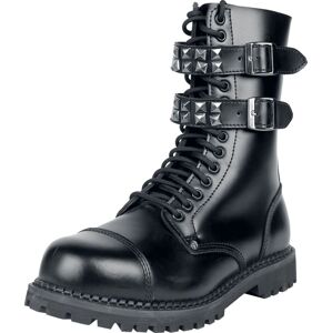 Gothicana by EMP Boots With Steel Toe And Buckles boty černá