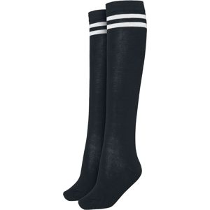 Urban Classics Ladies College Socks Ponožky cerná/bílá