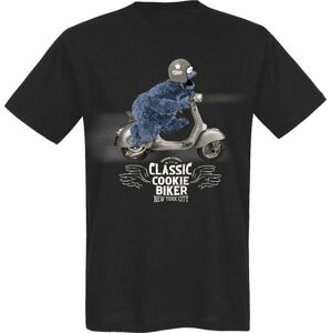 Sesame Street Krümelmonster - Classic Cookie Biker Tričko černá