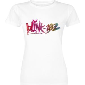 Blink-182 Nine Rainbow Sign Logo dívcí tricko bílá