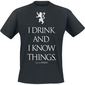 Game Of Thrones I Drink And I Know Things Tričko černá