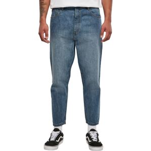 Urban Classics Cropped Tapered Jeans Džíny modrá
