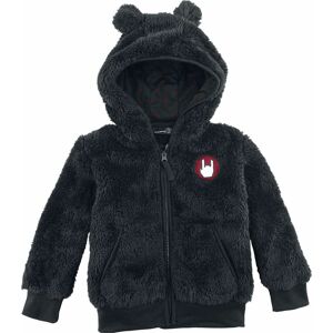 EMP Basic Collection Chlupatá bunda s kapucí detská bunda černá