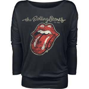 The Rolling Stones Plastered Tongue dívcí triko s dlouhými rukávy černá