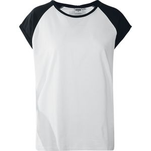 Urban Classics Dámské kontrastní raglanové tričko dívcí tricko bílá/cerná