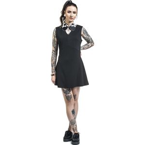 Voodoo Vixen Strečové šaty bez rukávů Madison Heart-Collar šaty černá