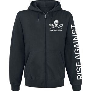 Rise Against Sea Shepherd Cooperation - Our Precious Time Is Running Out Mikina s kapucí na zip černá