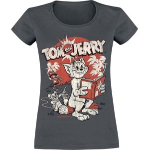 Tom And Jerry Rocket Prank dívcí tricko charcoal