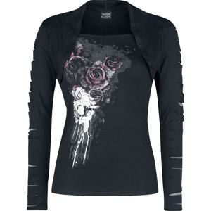 Alchemy England Dames De La Rose Dámské tričko s dlouhými rukávy černá