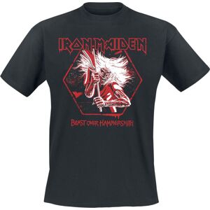 Iron Maiden Hexagon Crop Red Tričko černá
