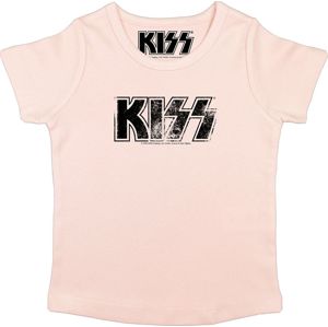 Kiss Metal-Kids Collection - Distressed Logo detské tricko světle růžová