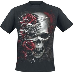 Spiral Skulls N' Roses Tričko černá