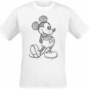 Mickey & Minnie Mouse Sketch Kick Tričko bílá