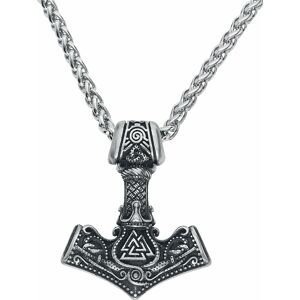 URBANTIMBER Thor's Hammer with Valknut and Celtic Knots Náhrdelník - řetízek stríbrná