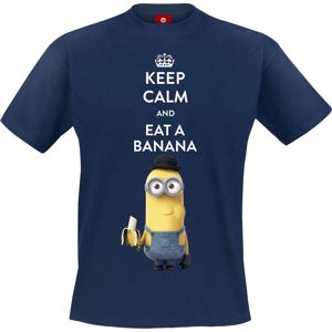 Minions Keep Calm And Eat A Banana tricko námořnická modrá