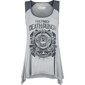 Five Finger Death Punch EMP Signature Collection dívcí top skvrnitá světle šedá / tmavě šedá skvrnitá