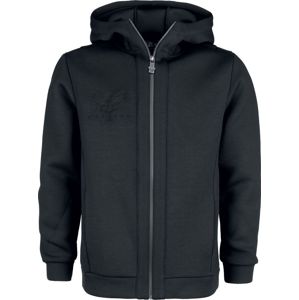 Black Premium by EMP Černá softshellová bunda s kapucí a vyraženým potiskem Mikina s kapucí na zip černá
