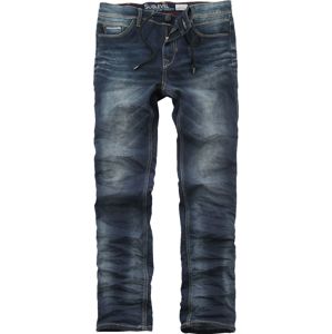 Sublevel Teplákové kalhoty s denimovým vzhledem a 5 kapsami Džíny tmavě modrá