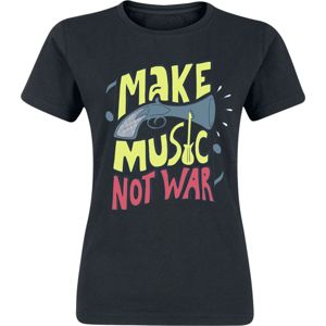 Make Music Not War Dámské tričko černá
