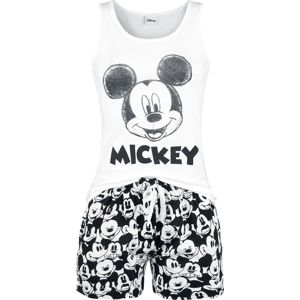 Mickey & Minnie Mouse Face pyžama bílá/cerná