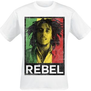 Bob Marley Rasta Rebel tricko bílá