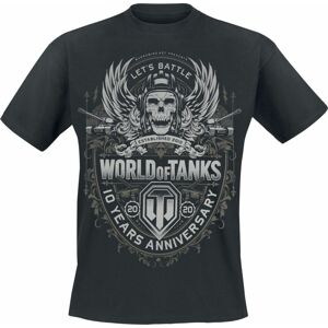 World Of Tanks 10 Year Anniversary Tričko černá