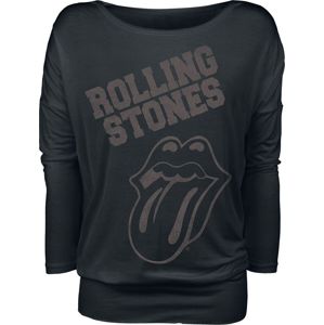 The Rolling Stones Classic Logo dívcí triko s dlouhými rukávy černá