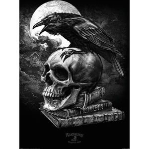 Alchemy England Poe's Raven plakát cerná/bílá