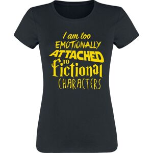 Sprüche I Am Too Emotionally Attached To Fictional Characters Dámské tričko černá