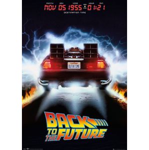 Back To The Future Delorean plakát vícebarevný