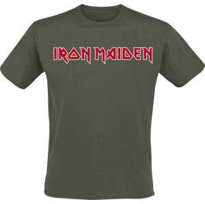 Iron Maiden Logo Tričko khaki