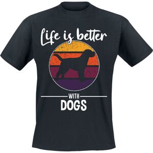 Tierisch Life Is Better With Dogs Tričko černá