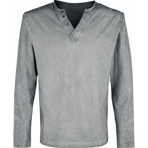 Black Premium by EMP Šedé tričko s dlouhými rukávy Tričko s dlouhým rukávem šedá