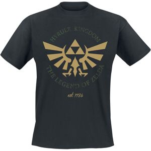 The Legend Of Zelda Hyrule Crest Tričko černá